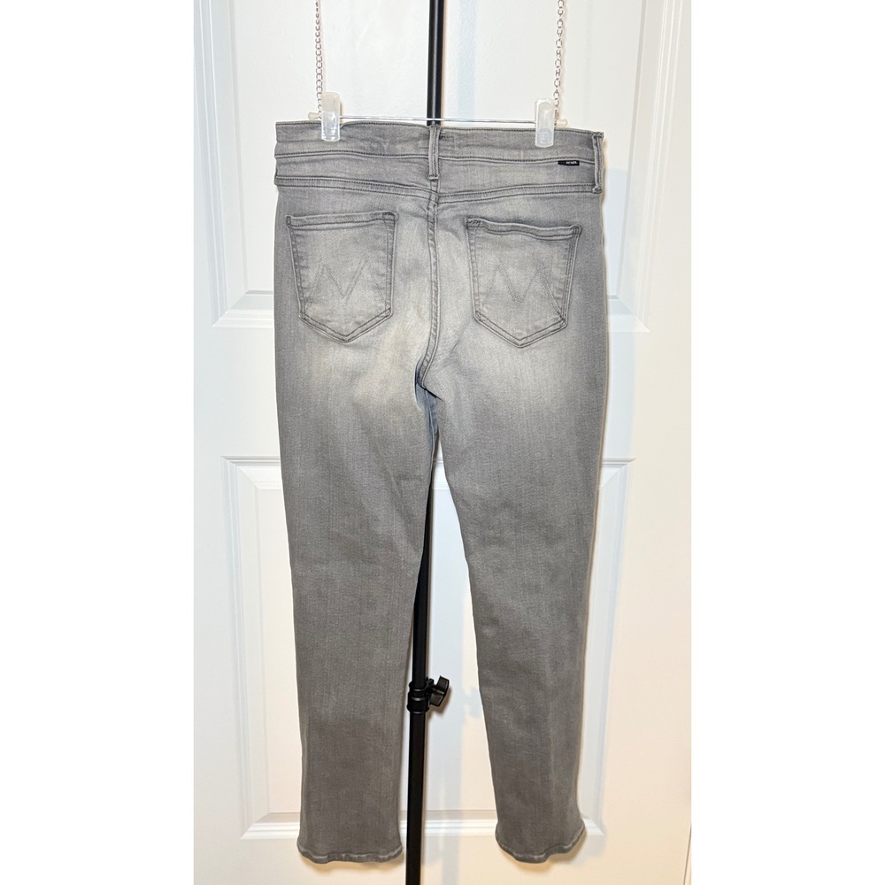 Mother The Rascal Hover Straight Leg Jeans Grey High Rise Slim Stretch Denim 29 - Picture 5 of 12